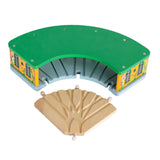 Maxbell Wooden Train House Wood Train Shed for Ages 3+ Years Preschool Birthday Gift