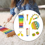 Maxbell Montessori Music Toy Percussion Sets Wooden Music Sets Drum Toy for Gift