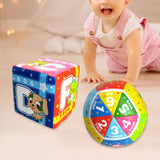 Maxbell Baby Hand Ball Durable Letter and Number Learning Roll Discover Ball for Boy Alphabet