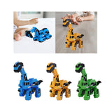 Maxbell Toddlers Robot Construction Vehicle Transforming Robot Toy Game Birthday Gift blue