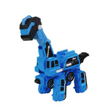 Maxbell Toddlers Robot Construction Vehicle Transforming Robot Toy Game Birthday Gift blue