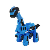 Maxbell Toddlers Robot Construction Vehicle Transforming Robot Toy Game Birthday Gift blue