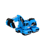 Maxbell Toddlers Robot Construction Vehicle Transforming Robot Toy Game Birthday Gift blue