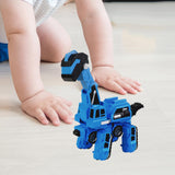 Maxbell Toddlers Robot Construction Vehicle Transforming Robot Toy Game Birthday Gift blue
