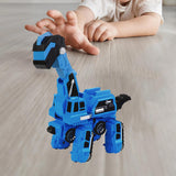 Maxbell Toddlers Robot Construction Vehicle Transforming Robot Toy Game Birthday Gift blue