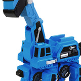 Maxbell Toddlers Robot Construction Vehicle Transforming Robot Toy Game Birthday Gift blue