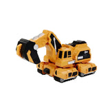 Maxbell Toddlers Robot Construction Vehicle Transforming Robot Toy Game Birthday Gift yellow