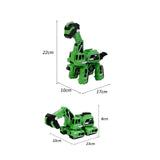 Maxbell Toddlers Robot Construction Vehicle Transforming Robot Toy Game Birthday Gift green