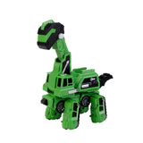 Maxbell Toddlers Robot Construction Vehicle Transforming Robot Toy Game Birthday Gift green