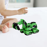 Maxbell Toddlers Robot Construction Vehicle Transforming Robot Toy Game Birthday Gift green