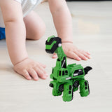 Maxbell Toddlers Robot Construction Vehicle Transforming Robot Toy Game Birthday Gift green
