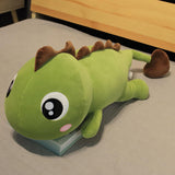 Maxbell Soft Dinosaurs Plush Doll Car Pillow Cute Plush Dinosaur Stuffed Animal for Gifts Brownback