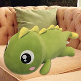 Maxbell Soft Dinosaurs Plush Doll Car Pillow Cute Plush Dinosaur Stuffed Animal for Gifts Yellow back