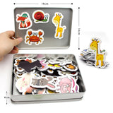 Maxbell 40 Pieces Refrigerator Animal Magnet Learning Educational Toy Animal Magnets