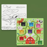 Maxbell Magnetic Color and Number Maze 2 in 1 for Boys Girls Preschool 3-5 Years Old drawing board 2in1