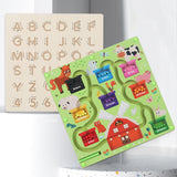 Maxbell Magnetic Color and Number Maze 2 in 1 for Boys Girls Preschool 3-5 Years Old alphabet board 2in1