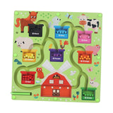 Maxbell Magnetic Color and Number Maze 2 in 1 for Boys Girls Preschool 3-5 Years Old alphabet board 2in1