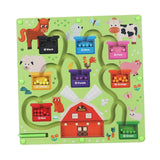 Maxbell Magnetic Color and Number Maze 2 in 1 for Boys Girls Preschool 3-5 Years Old alphabet board 2in1