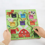 Maxbell Magnetic Color and Number Maze 2 in 1 for Boys Girls Preschool 3-5 Years Old alphabet board 2in1