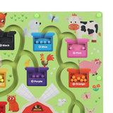 Maxbell Magnetic Color and Number Maze 2 in 1 for Boys Girls Preschool 3-5 Years Old alphabet board 2in1