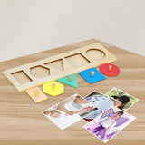 Wood Knob Puzzle Peg Board Wood Shape Puzzles for Early Education Activities