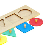 Wood Knob Puzzle Peg Board Wood Shape Puzzles for Early Education Activities