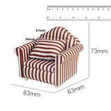 Maxbell Miniature Sofa for Dollhouse 1/12 Scale for Fairy Garden DIY Scene Dollhouse