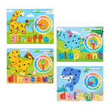 Maxbell Montessori Toy Preschool Alphabet Animal Puzzle for Boys Girls Children Gift giraffe