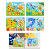 Maxbell Montessori Toy Preschool Alphabet Animal Puzzle for Boys Girls Children Gift giraffe