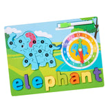 Maxbell Montessori Toy Preschool Alphabet Animal Puzzle for Boys Girls Children Gift elephant