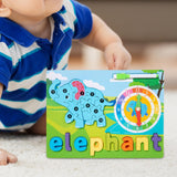 Maxbell Montessori Toy Preschool Alphabet Animal Puzzle for Boys Girls Children Gift elephant