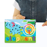 Maxbell Montessori Toy Preschool Alphabet Animal Puzzle for Boys Girls Children Gift elephant