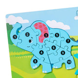 Maxbell Montessori Toy Preschool Alphabet Animal Puzzle for Boys Girls Children Gift elephant
