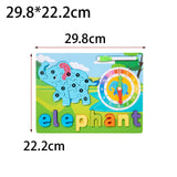 Maxbell Montessori Toy Preschool Alphabet Animal Puzzle for Boys Girls Children Gift elephant