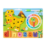 Maxbell Montessori Toy Preschool Alphabet Animal Puzzle for Boys Girls Children Gift dinosaur