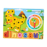 Maxbell Montessori Toy Preschool Alphabet Animal Puzzle for Boys Girls Children Gift dinosaur