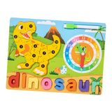 Maxbell Montessori Toy Preschool Alphabet Animal Puzzle for Boys Girls Children Gift dinosaur