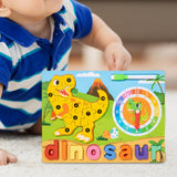 Maxbell Montessori Toy Preschool Alphabet Animal Puzzle for Boys Girls Children Gift dinosaur