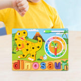 Maxbell Montessori Toy Preschool Alphabet Animal Puzzle for Boys Girls Children Gift dinosaur