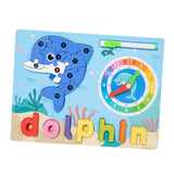 Maxbell Montessori Toy Preschool Alphabet Animal Puzzle for Boys Girls Children Gift dolphin