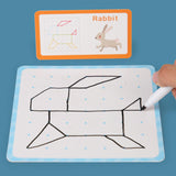 Maxbell Montessori Wooden Geoboard with Pattern Cards and Rubber Bands for Baby Kids