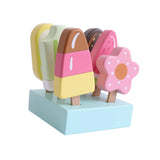 Wood Ice Cream Toy Wooden Toy Role Play Pretend Toy for Girls Boys Preschool