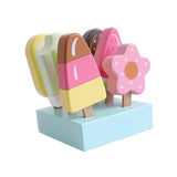 Wood Ice Cream Toy Wooden Toy Role Play Pretend Toy for Girls Boys Preschool