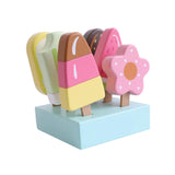 Wood Ice Cream Toy Wooden Toy Role Play Pretend Toy for Girls Boys Preschool