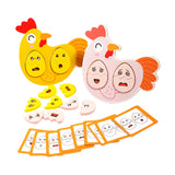 Maxbell Expressions Eggs Puzzles Wooden Matching Expression Puzzle Toy for Preschool