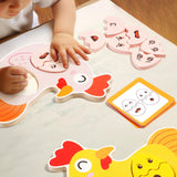 Maxbell Expressions Eggs Puzzles Wooden Matching Expression Puzzle Toy for Preschool