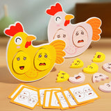 Maxbell Expressions Eggs Puzzles Wooden Matching Expression Puzzle Toy for Preschool
