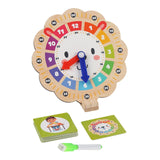 Maxbell Wooden Clock Kids Toy Teaching Clock for Clocks Practice Playroom 3 Year Old