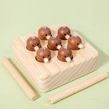 Maxbell Magnetic Wooden Fishing Game with 2 Pole for 3 4 5 Years Old Boys Girls Kids