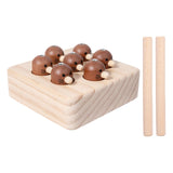 Maxbell Magnetic Wooden Fishing Game with 2 Pole for 3 4 5 Years Old Boys Girls Kids